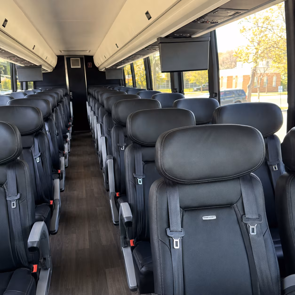 san marcos 45 passenger charter bus inside