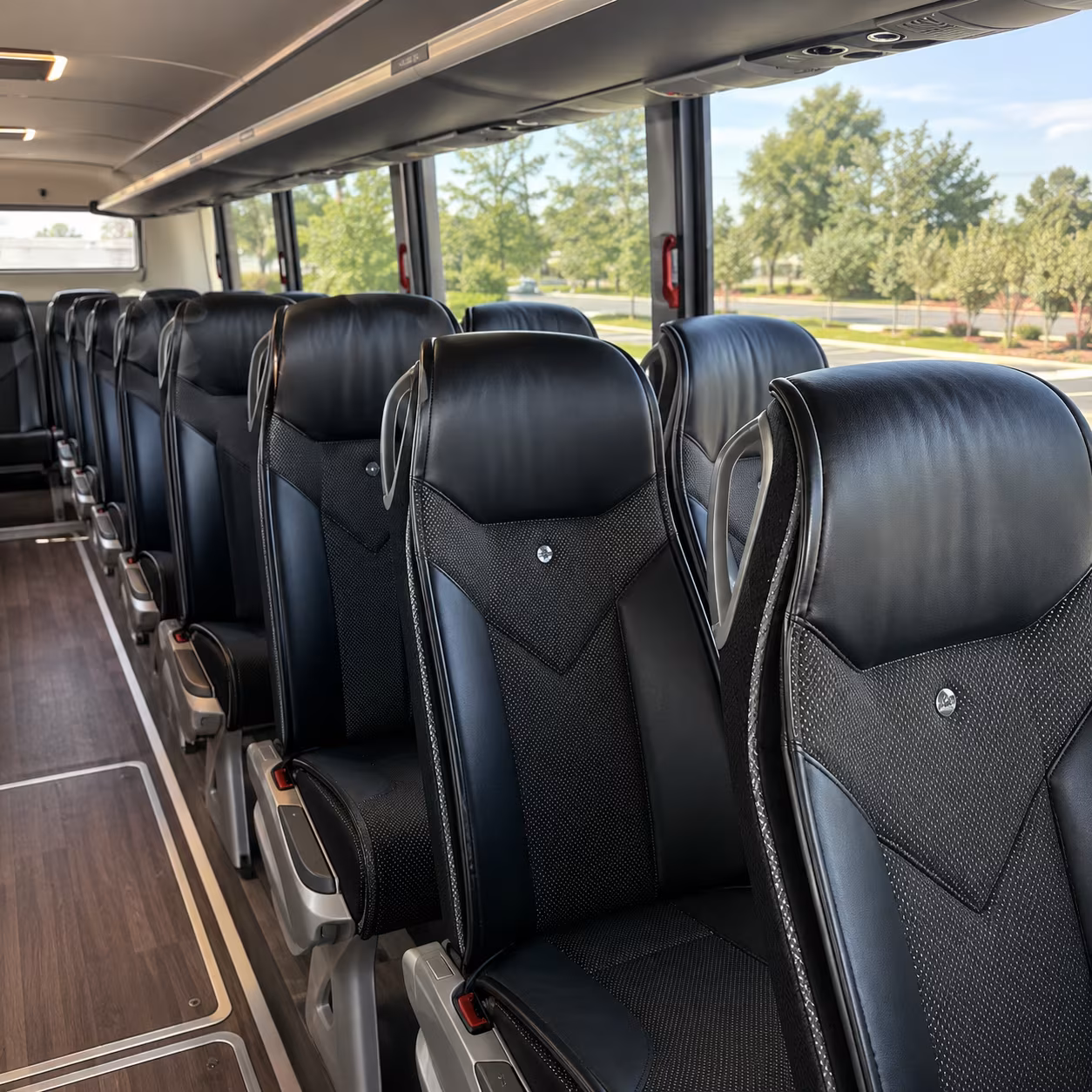 san marcos 45 passenger charter bus interior