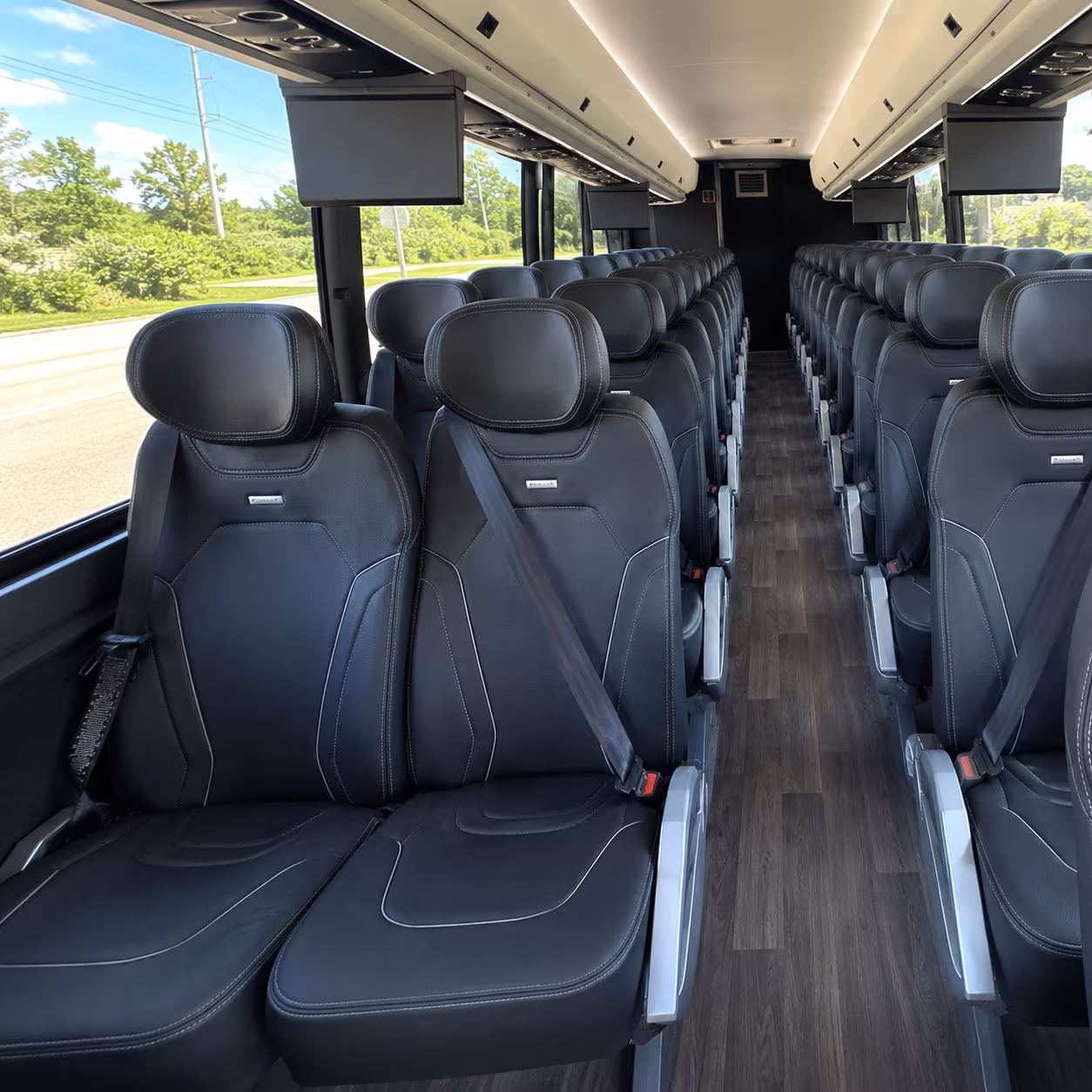 san marcos 47 passenger charter bus inside