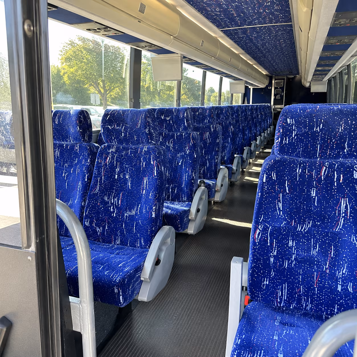 san marcos 50 passenger charter bus inside