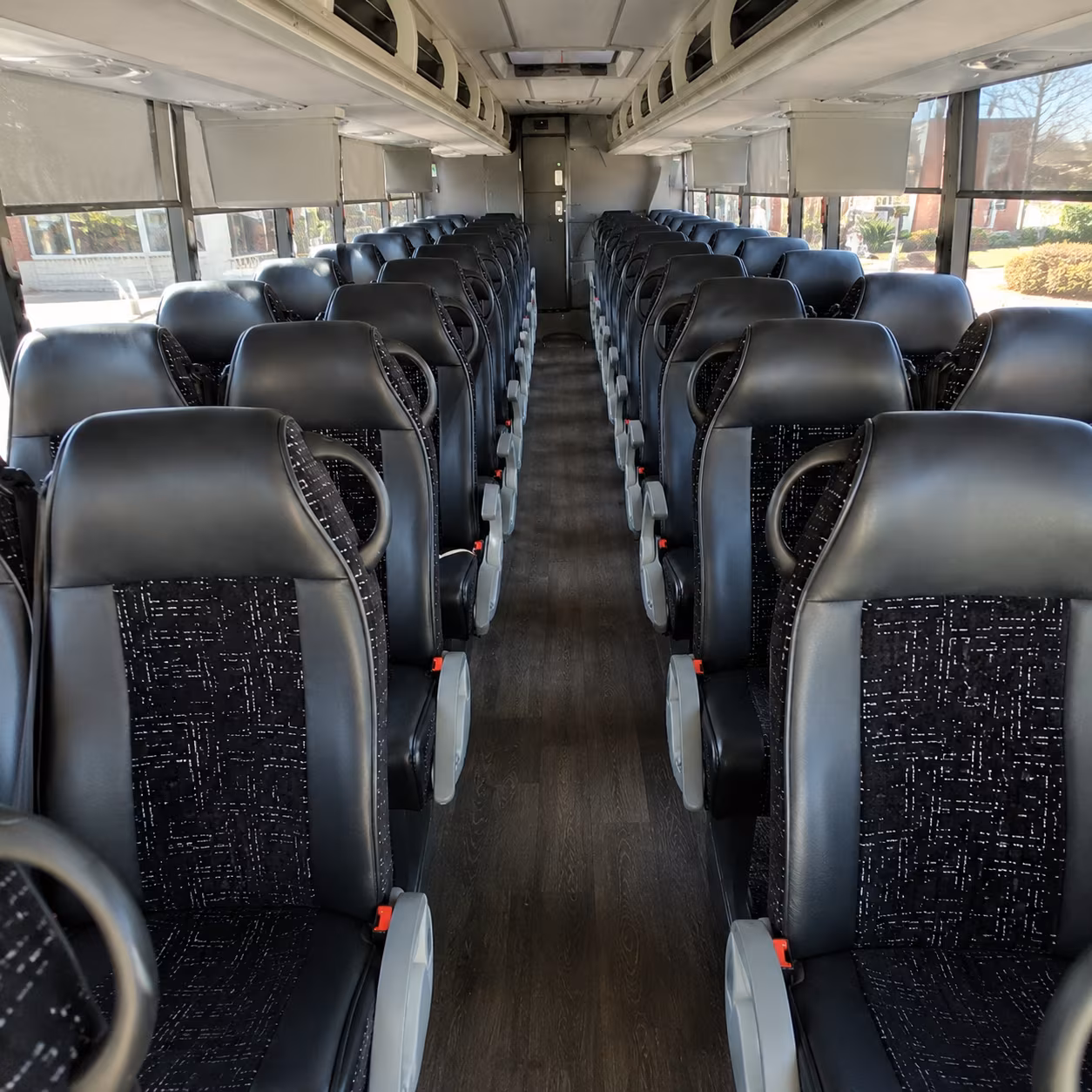 san marcos 54 passenger charter bus inside
