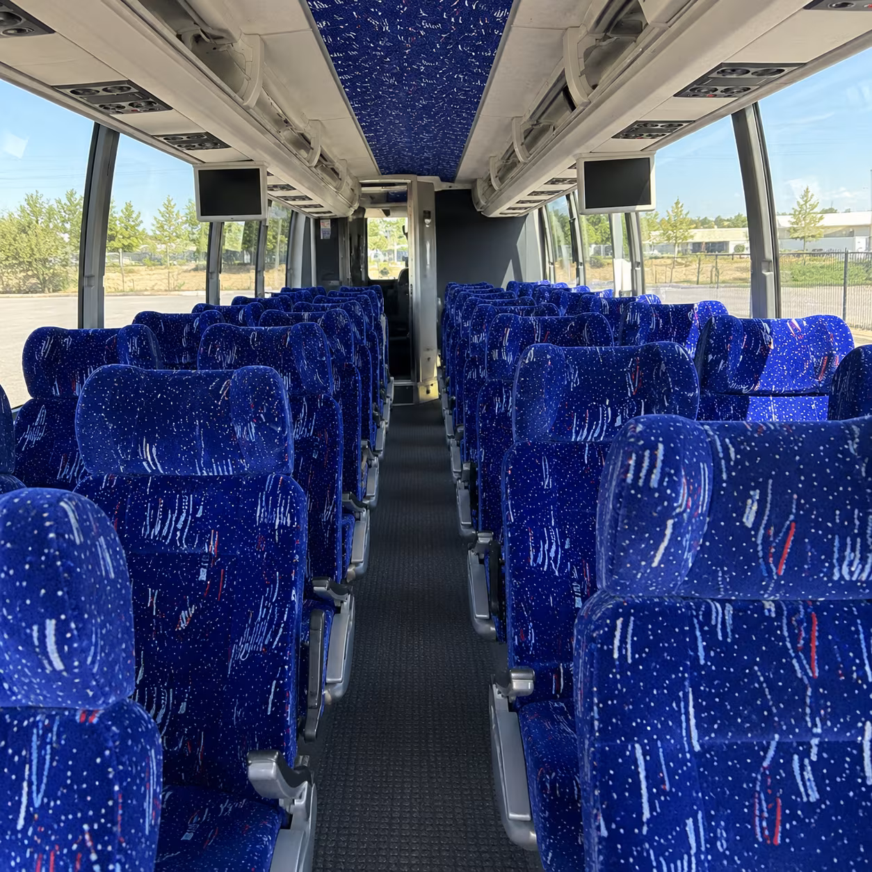 san marcos 54 passenger charter bus interior